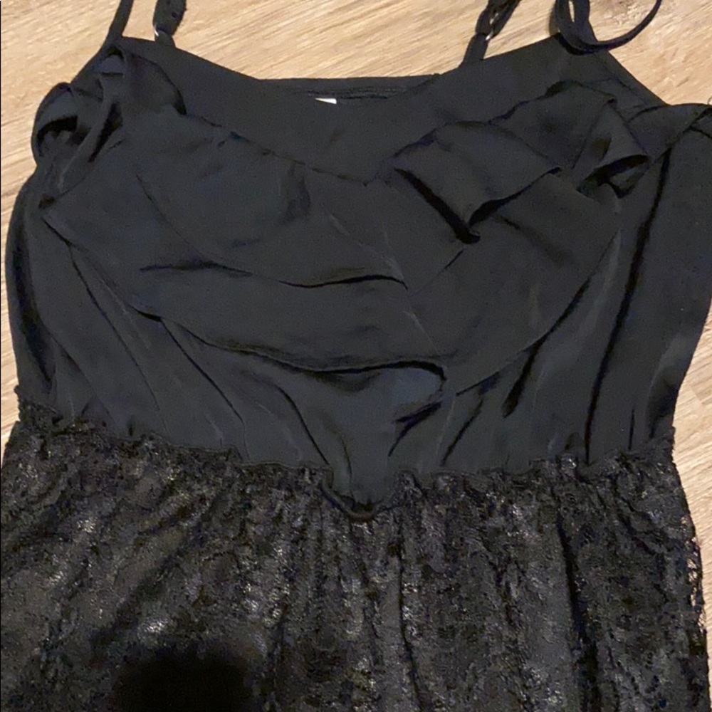 Exhilaration sz small just double strap black lace
